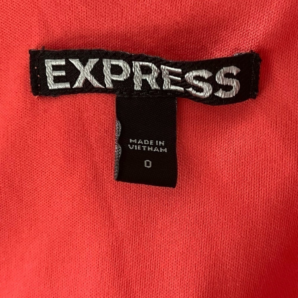 Express Coral Lace Mini Dress Women's Size 0 NWOT Sleeveless Pockets - Picture 11 of 12